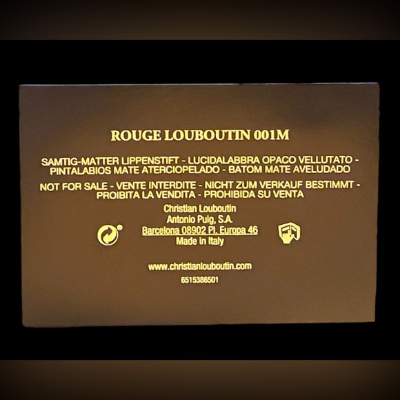 Rouge Louboutin Velvet Matte Lip Color Sample Card - Picture 2 of 2